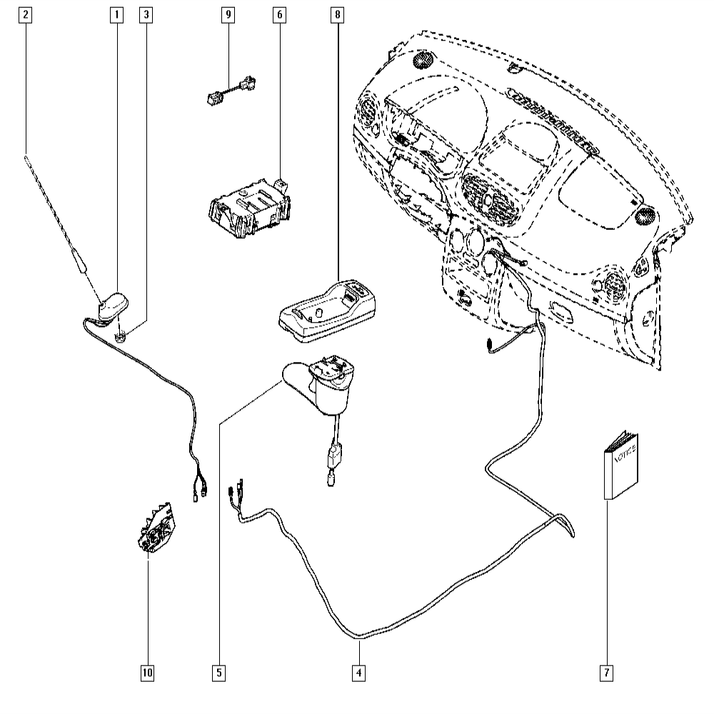 8200282252 MAIS ANTEN ALT PARÇASI MODÜS MEGANE II