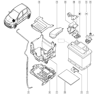 8200380831 MAIS AKÜ KUTUP BASI KAPAGI MODUS CLIO III