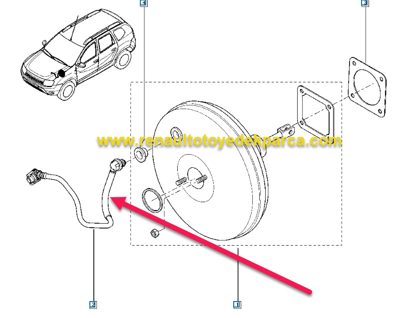 474011116R MAIS FREN HAVA DEPOSU HORTUMU DUSTER 4X2