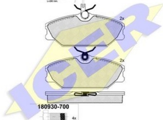 ICER180930-700 ICER BALATA ÖN DISK RENAULT LAGUNA MEGANE