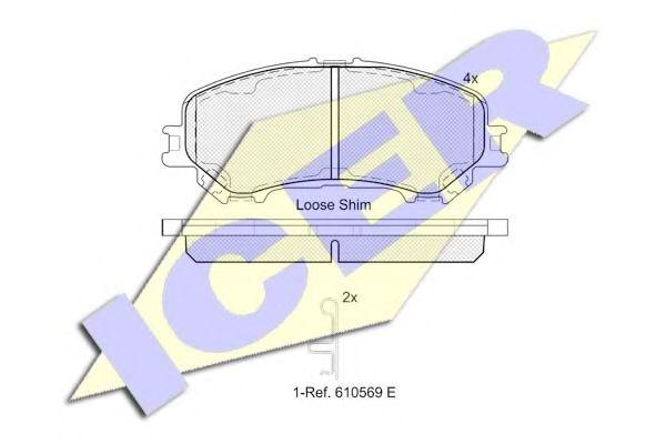 ICER182181 ICER ÖN FREN DISK BALATASI KADJAR - NISSAN QASHQAI 410601596R